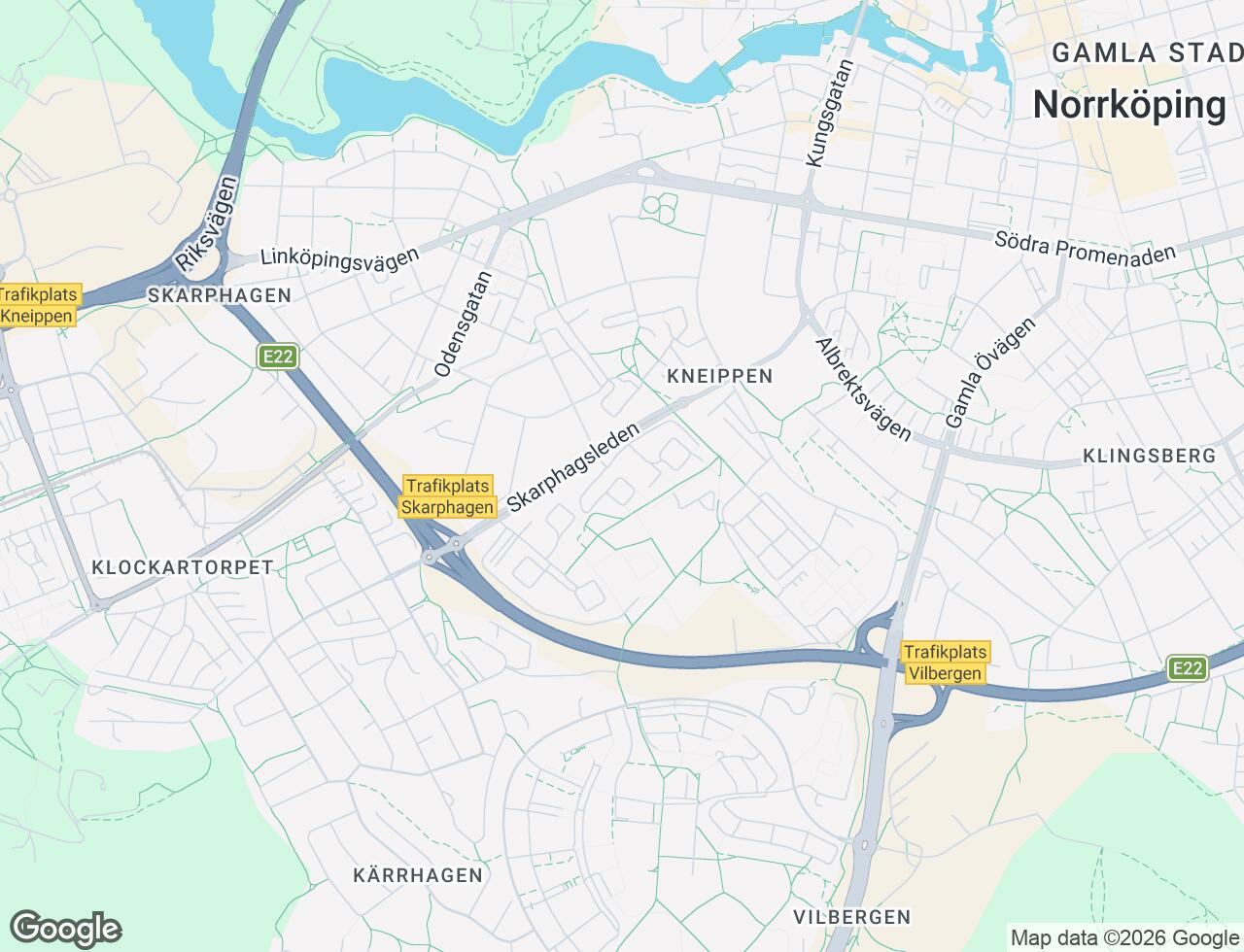 Karta över Idrottsgatan 60 i 73 Norrköping