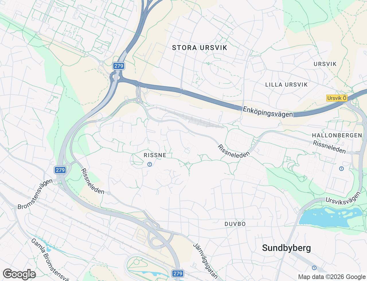 Karta över Odalvägen 5 i 49 Sundbyberg