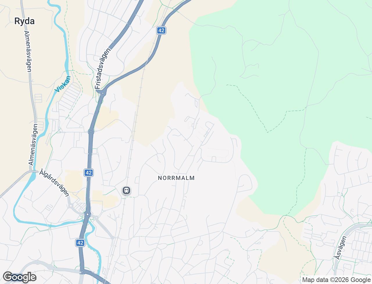 Karta över Döbelnsgatan 107 i 38 Borås