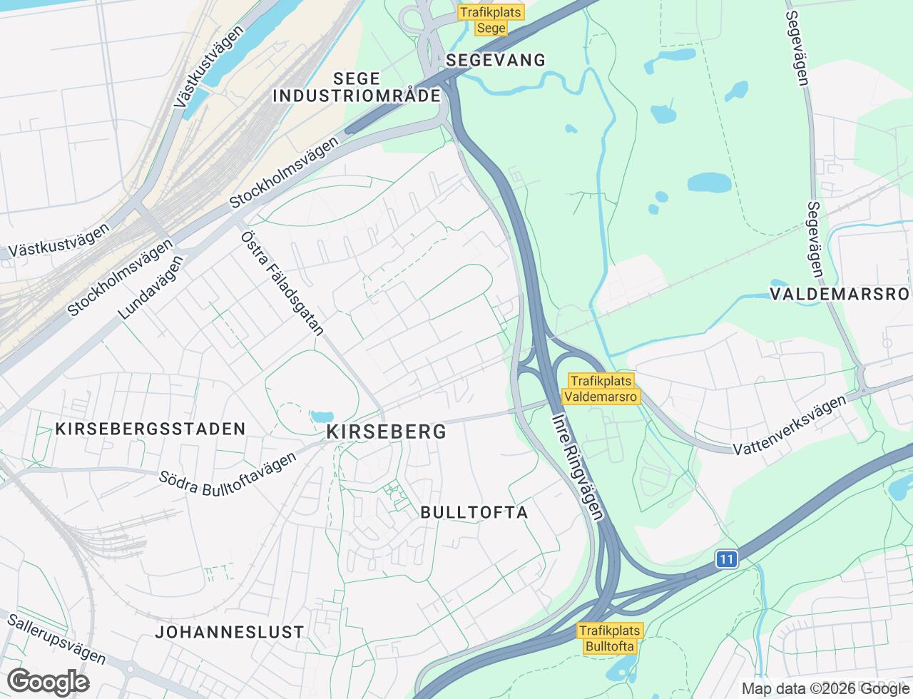 Karta över Tekla Thomassons g 20A i 50 Malmö