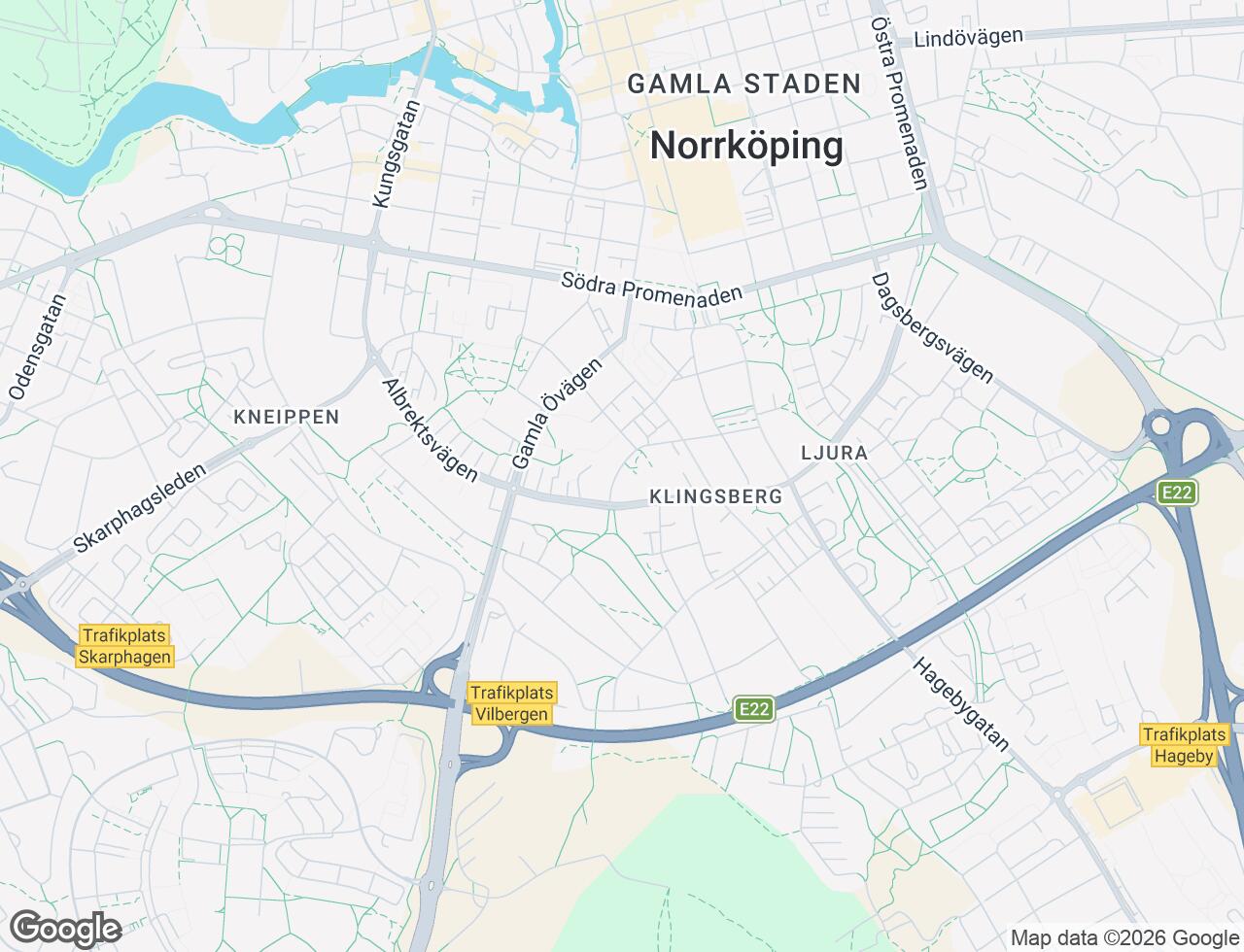 Karta över S:t Olofsgatan 25 i 55 Norrköping