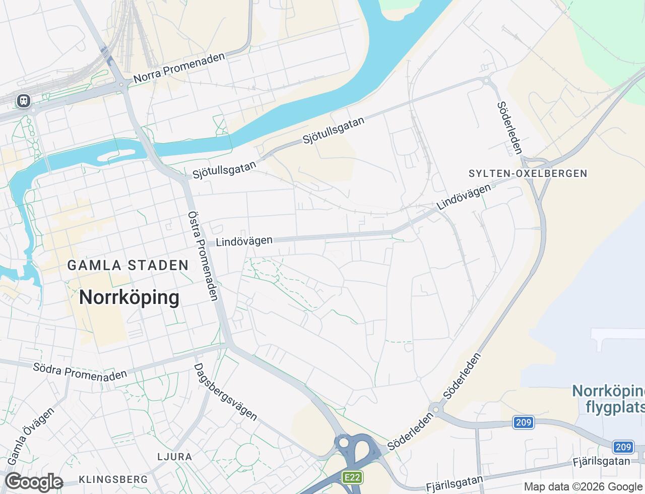 Karta över Kungsladugatan 4 i 43 Norrköping