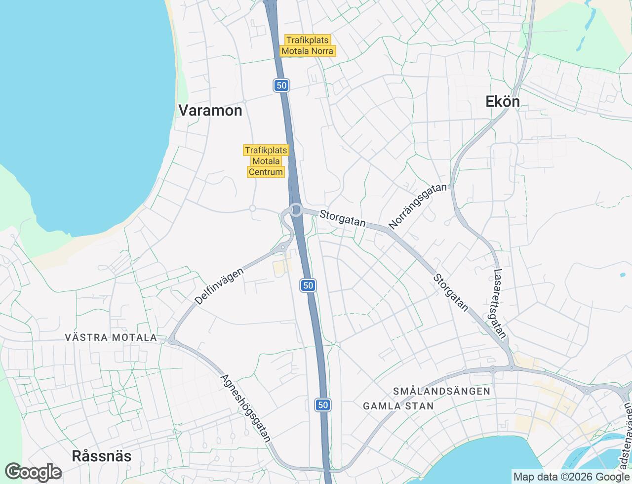 Karta över Norra Herrgårdsgatan 65A i 32 Motala