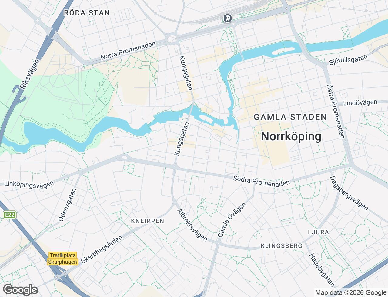 Karta över Källvindsgatan 16 i 40 Norrköping