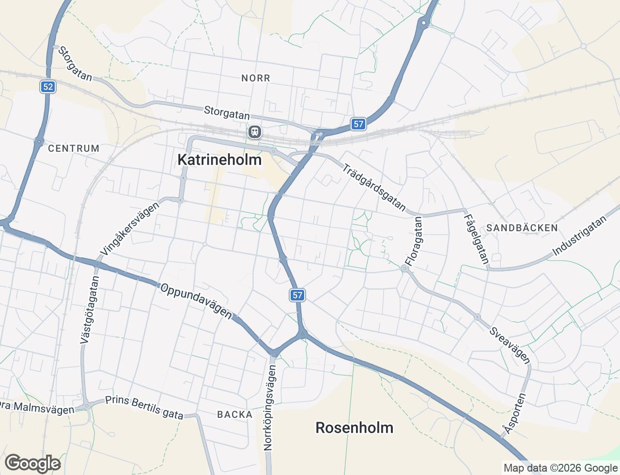 Karta över Tegnérvägen 37B i 32 Katrineholm
