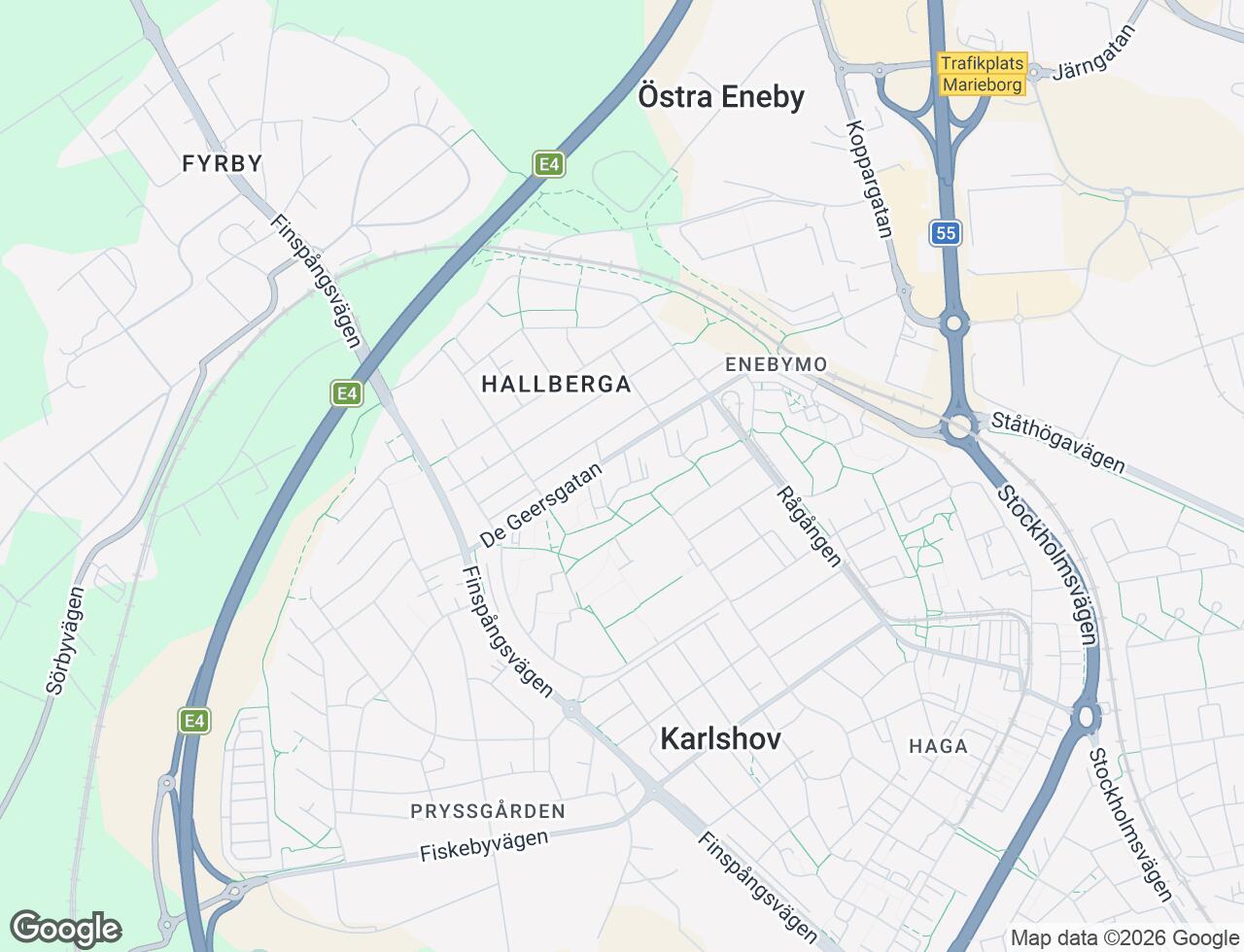 Karta över Skogvaktaregatan 4 i 08 Norrköping