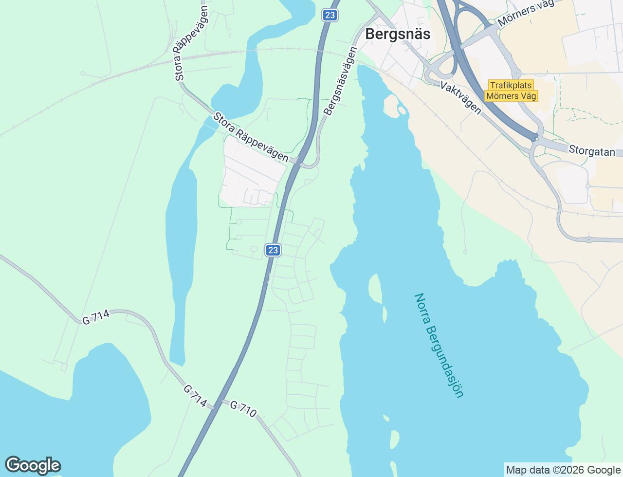 Karta över Högövägen 24 i 58 Växjö