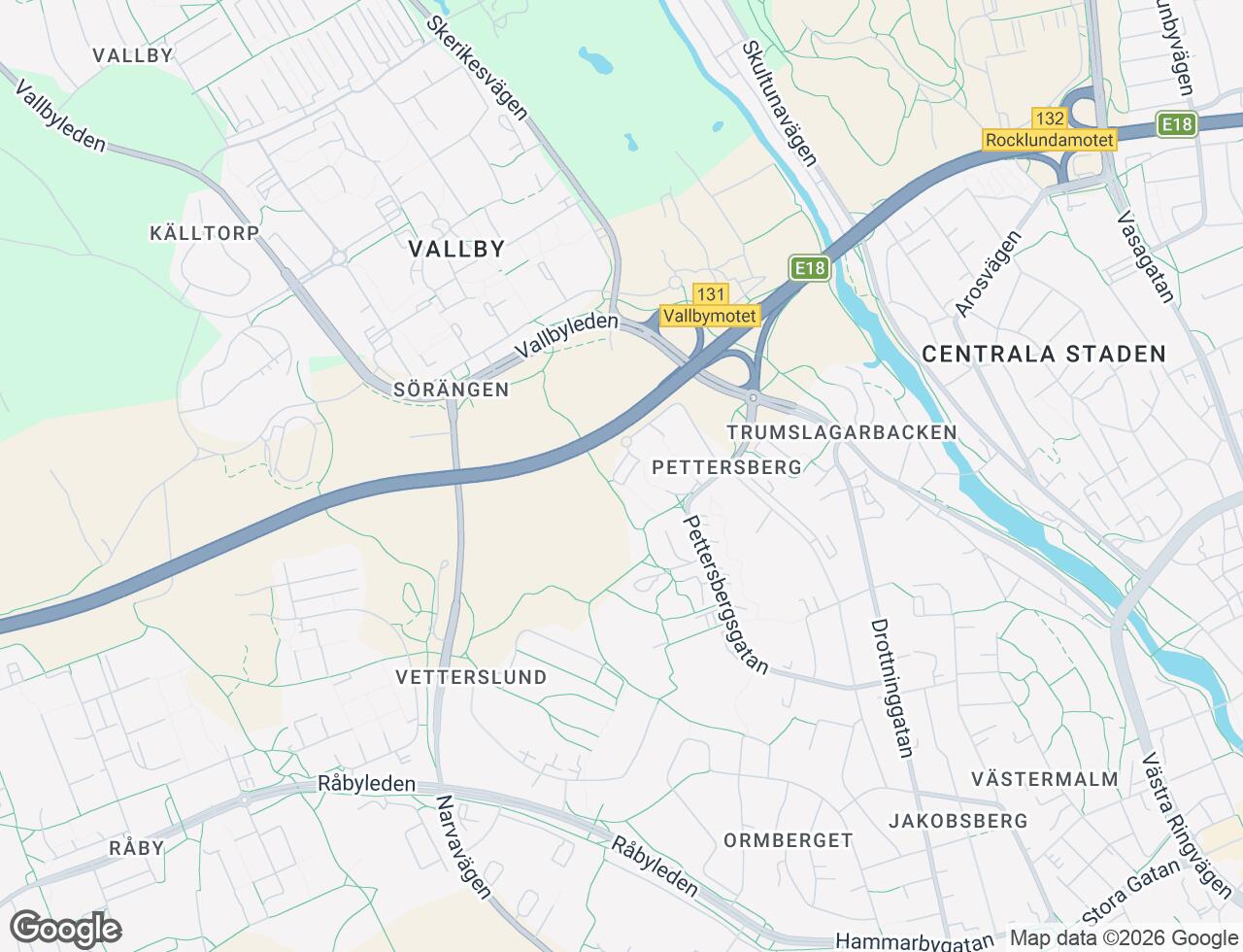 Karta över Jakobsgatan 83 i 64 Västerås