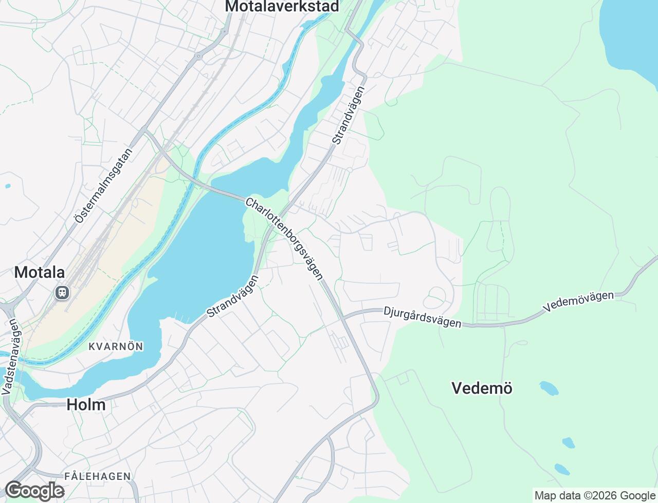 Karta över Lustigkullevägen 14A i 47 Motala
