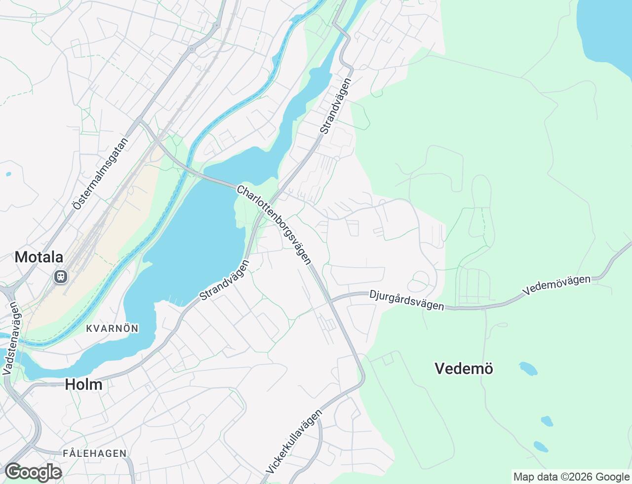 Karta över Lustigkullevägen 16B i 47 Motala