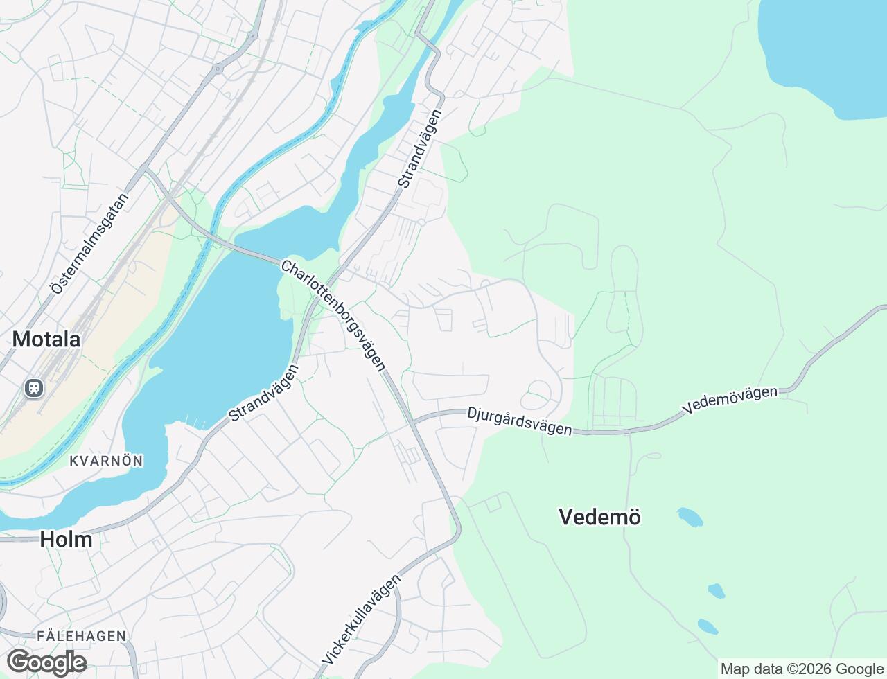 Karta över Lustigkullevägen 28B i 47 Motala
