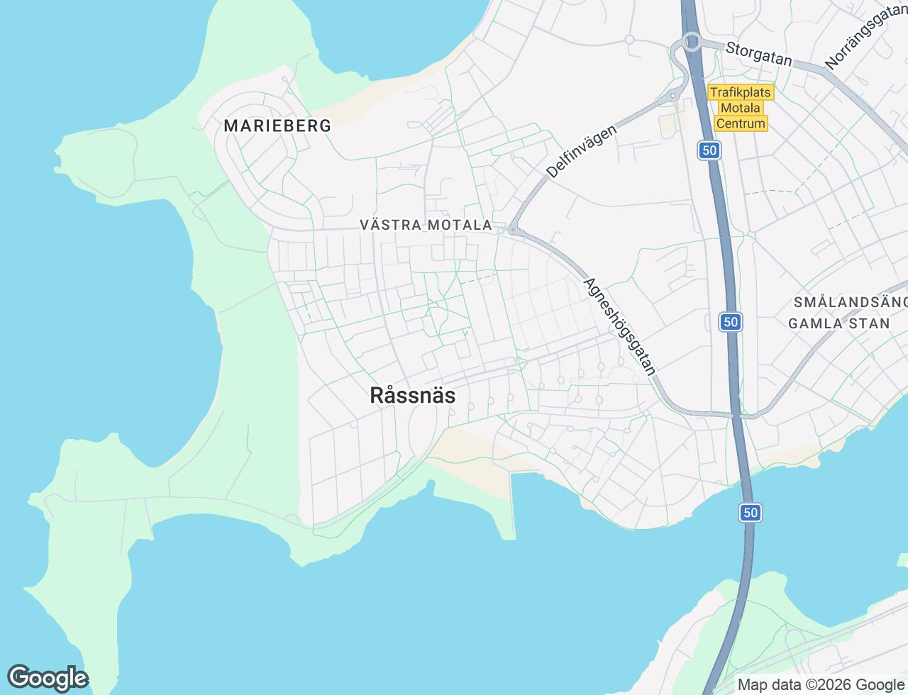 Karta över Råssnäsvägen 24D i 73 Motala