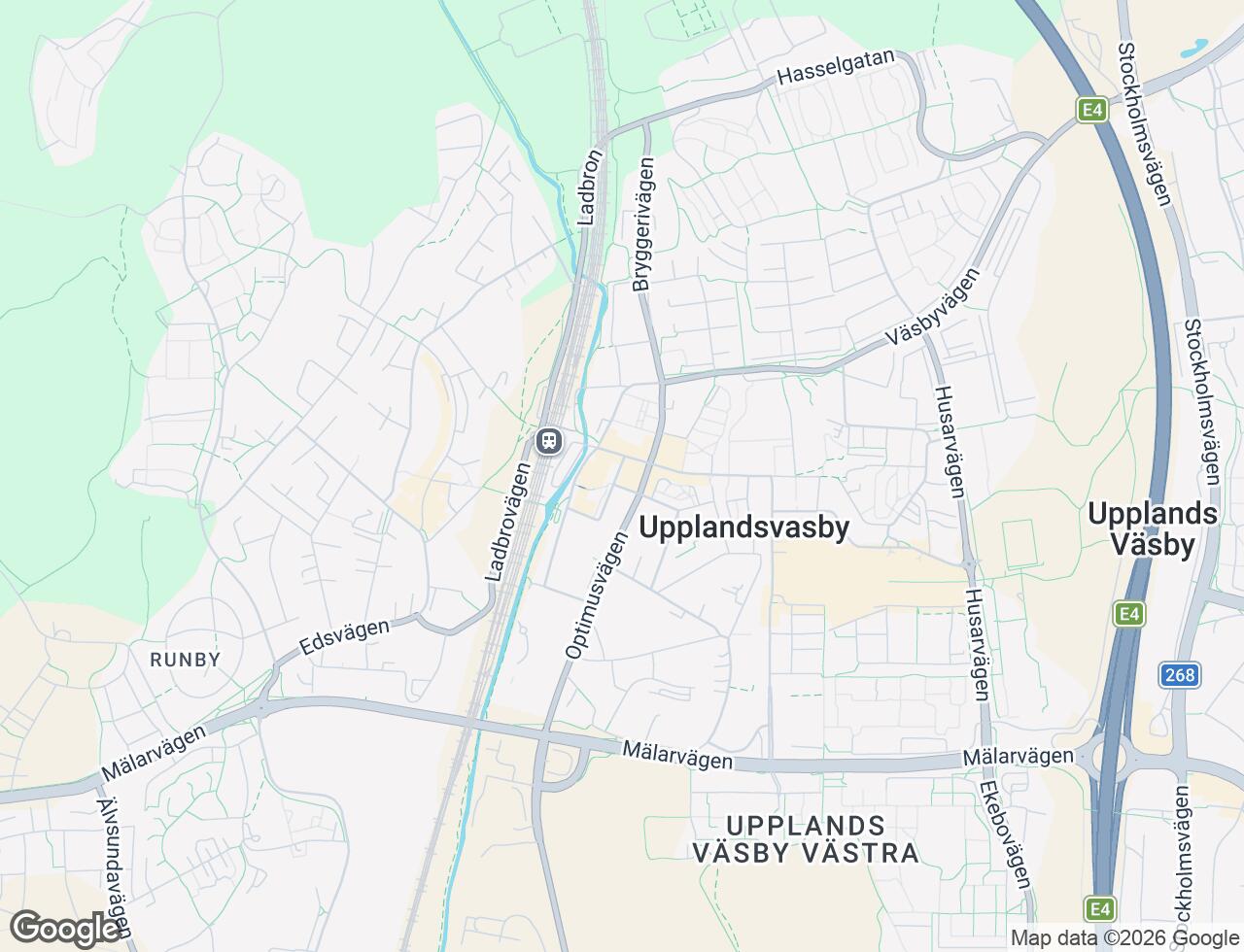 Karta över Upplysningens väg 13 i 77 Upplands Väsby