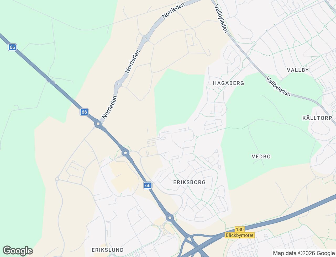 Karta över Hörntorpsvägen 3F i 71 Västerås