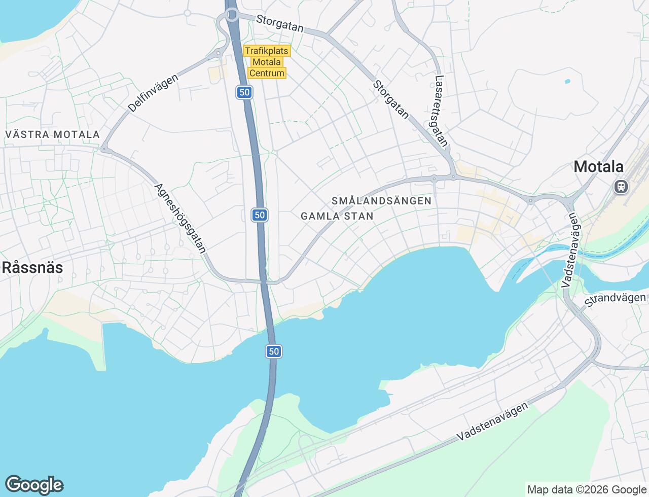 Karta över Redareplan 14 i 30 Motala