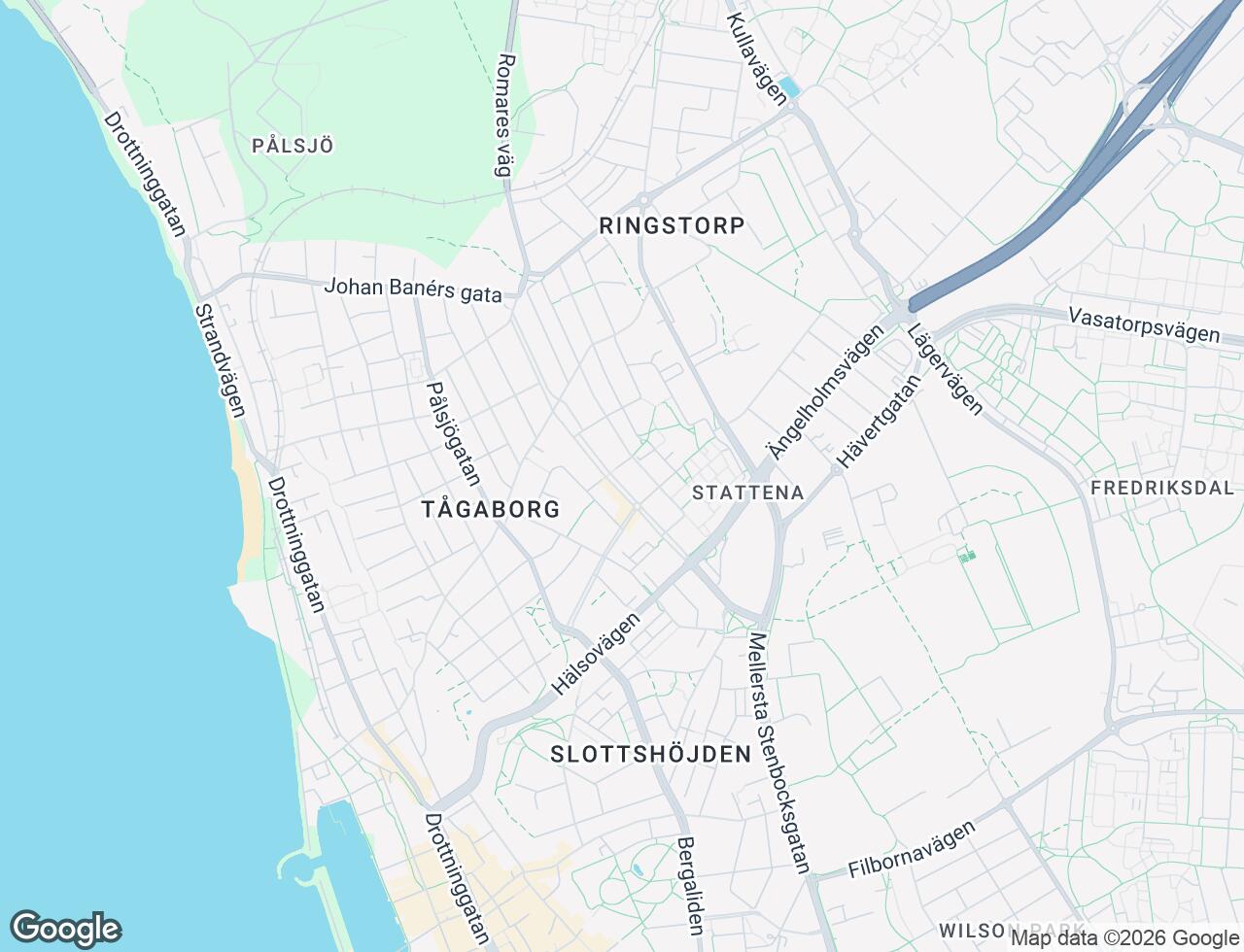 Karta över Gullandersgatan 4B i 43 Helsingborg