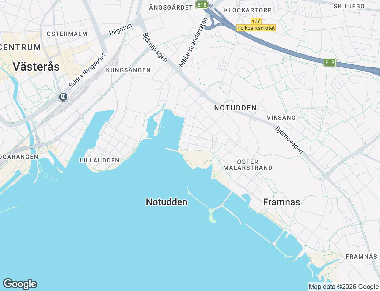 Karta över Havsfrugatan 6 i 58 Västerås