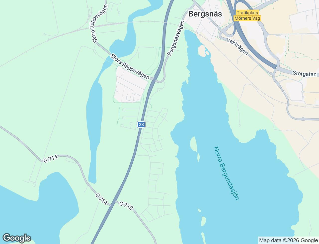 Karta över Högövägen 26 i 58 Växjö