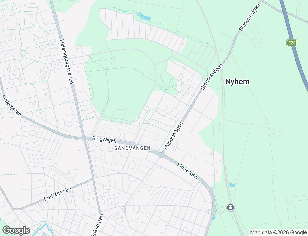Karta över Silvergården 13B i 43 Landskrona