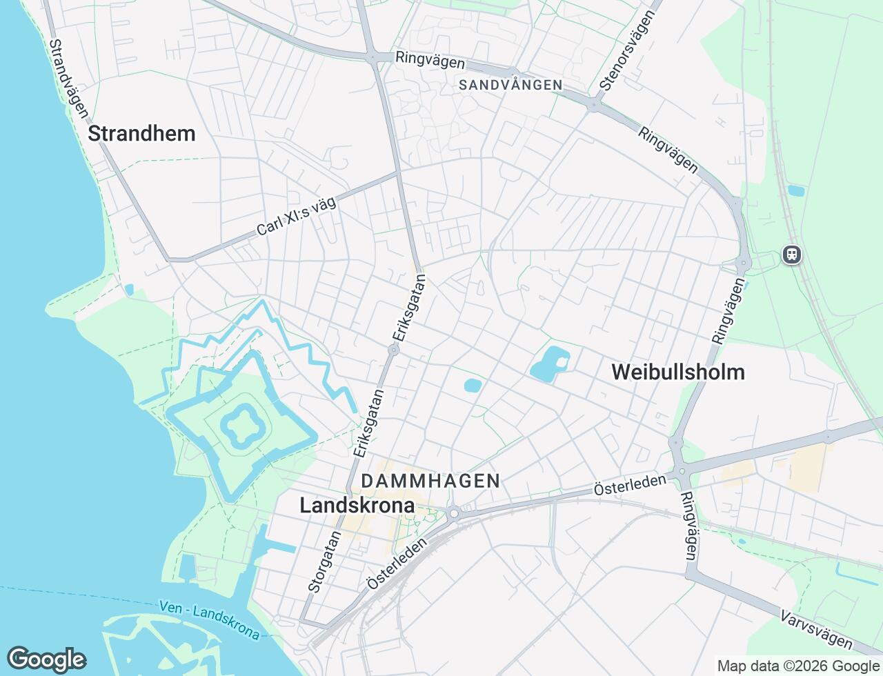 Karta över Föreningsgatan 30C i 36 Landskrona