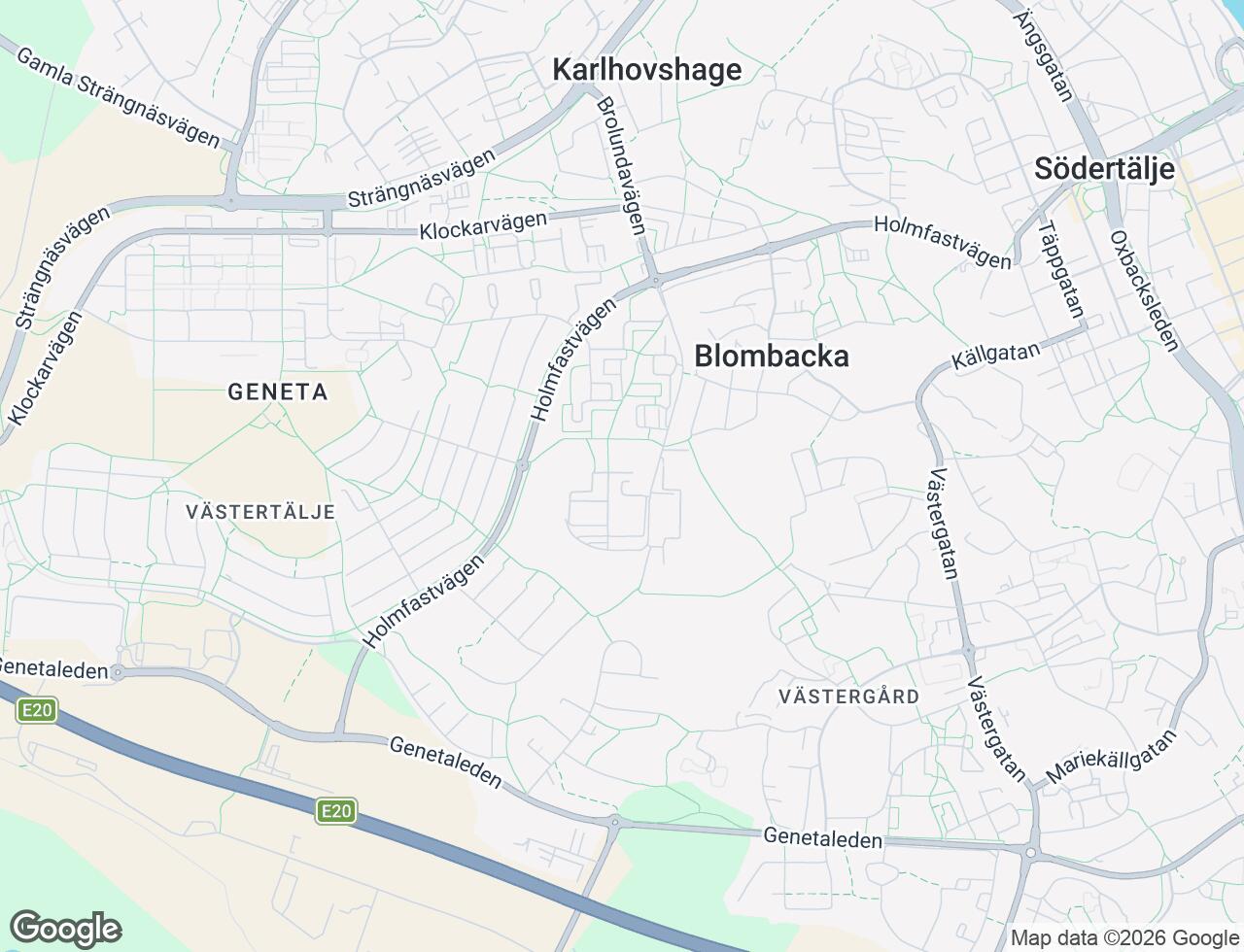 Karta över Fjärilstigen 1 i 60 Södertälje