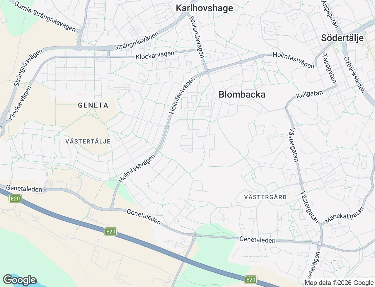 Karta över Fjärilstigen 19 i 60 Södertälje