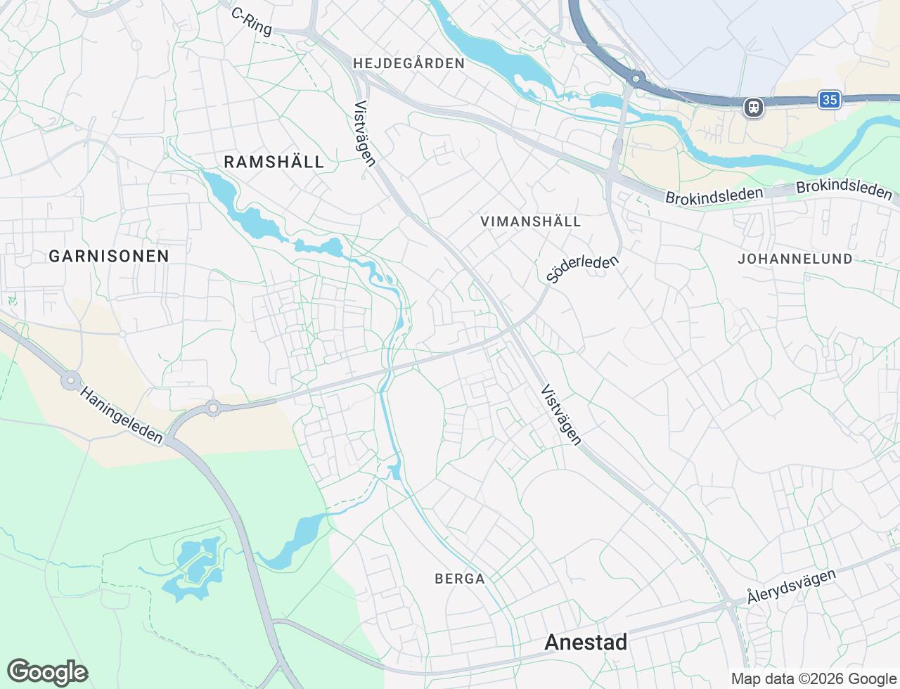 Karta över Prästbolsgatan 54 i 33 Linköping