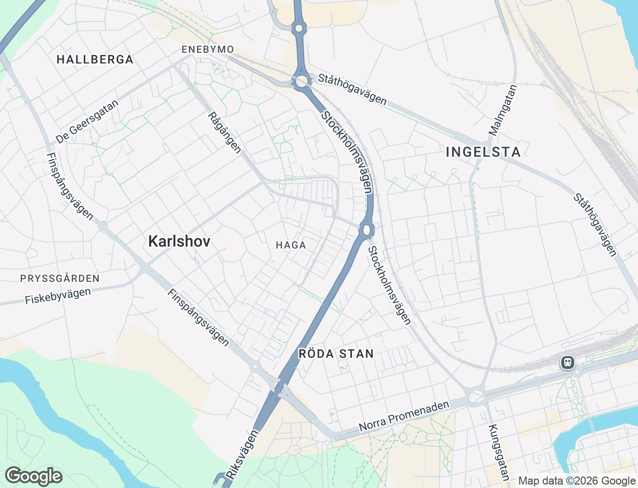 Karta över Hagagatan 55 i 14 Norrköping