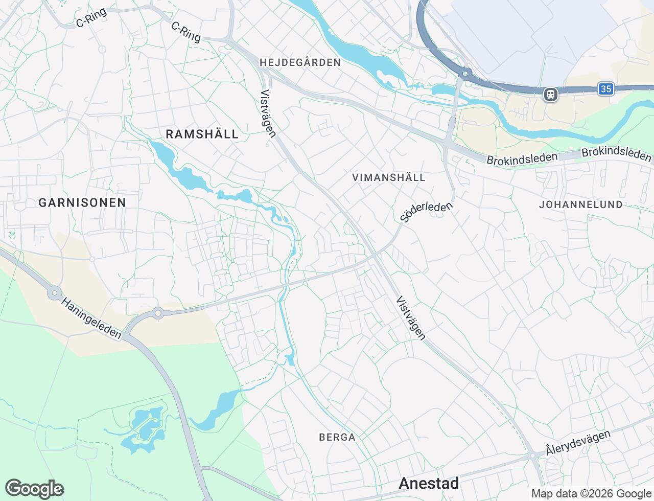Karta över Prästbolsgatan 40A i 33 Linköping