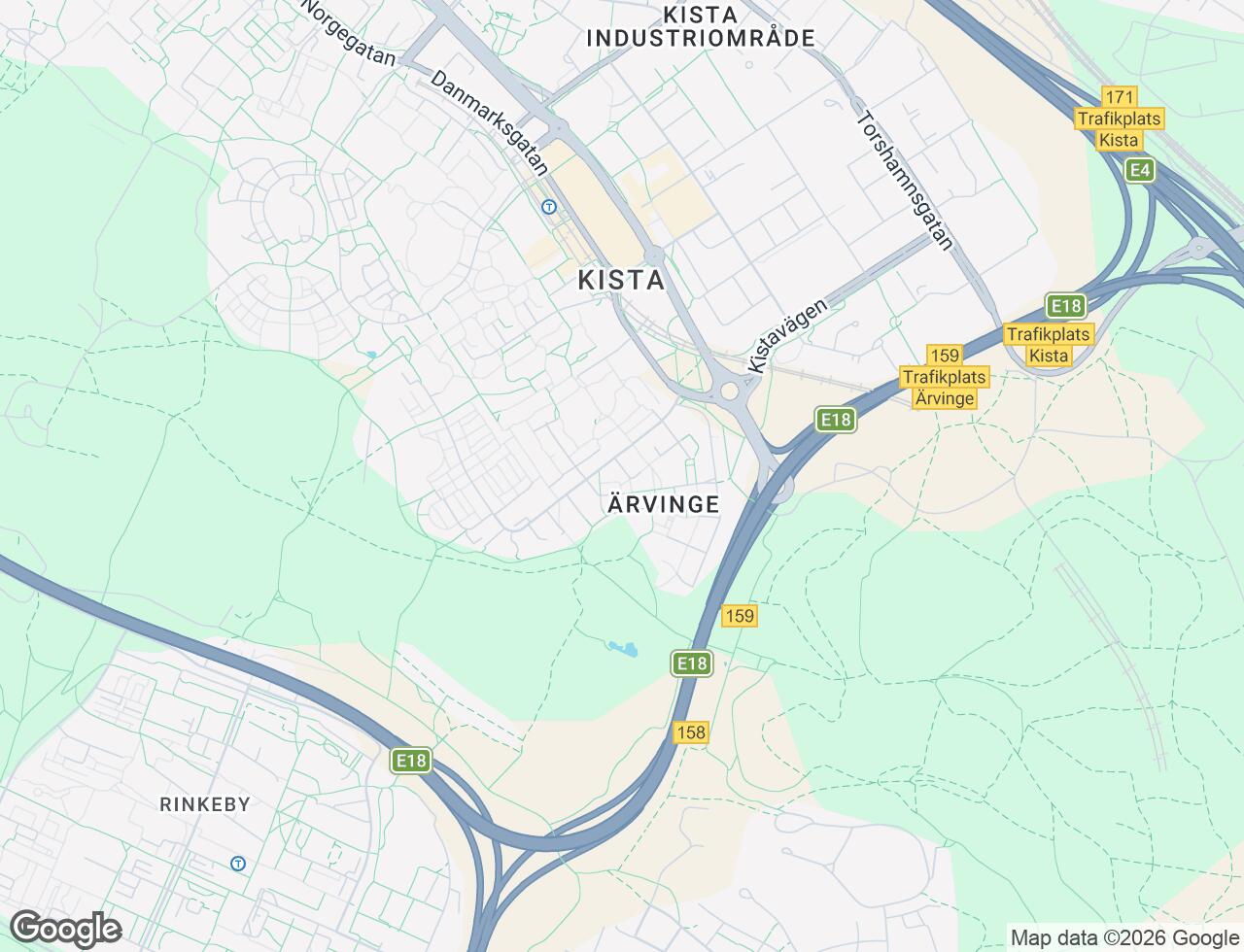 Karta över Roskildegränd 4 i 46 Kista
