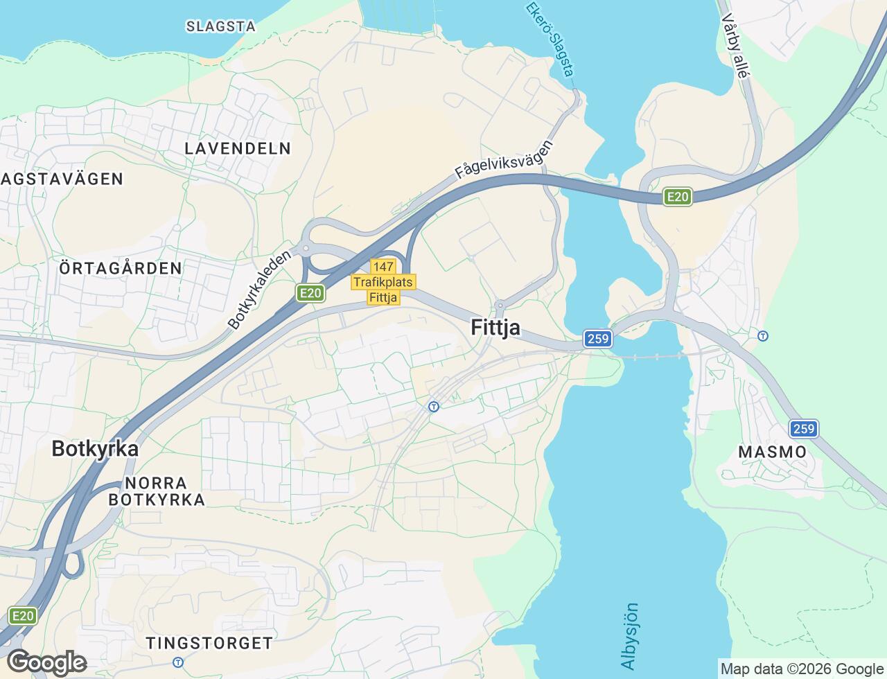 Karta över Forvägen 3 i 51 Norsborg