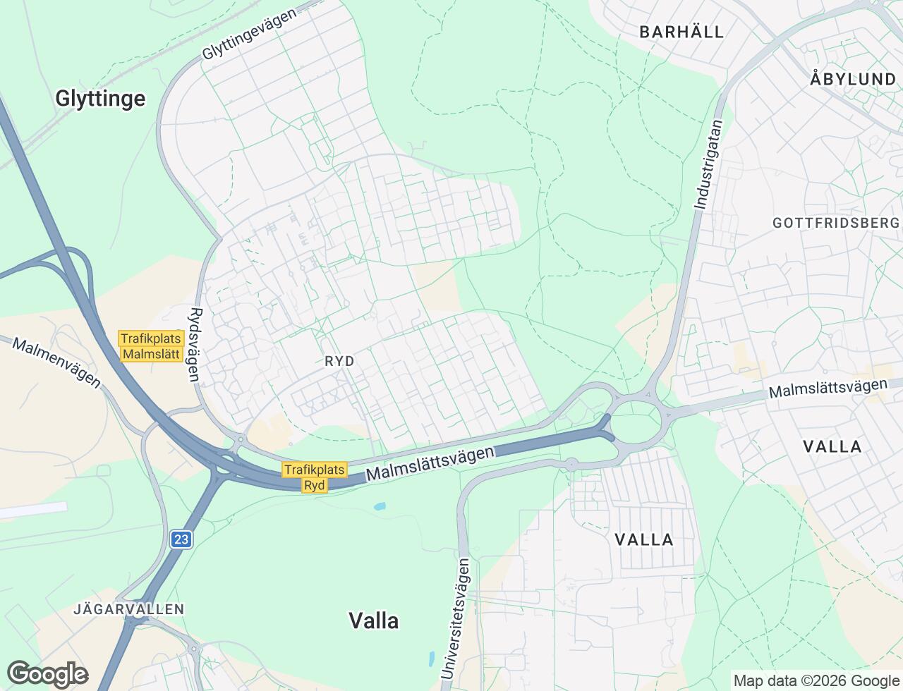 Karta över Rydsvägen 86B i 30 Linköping
