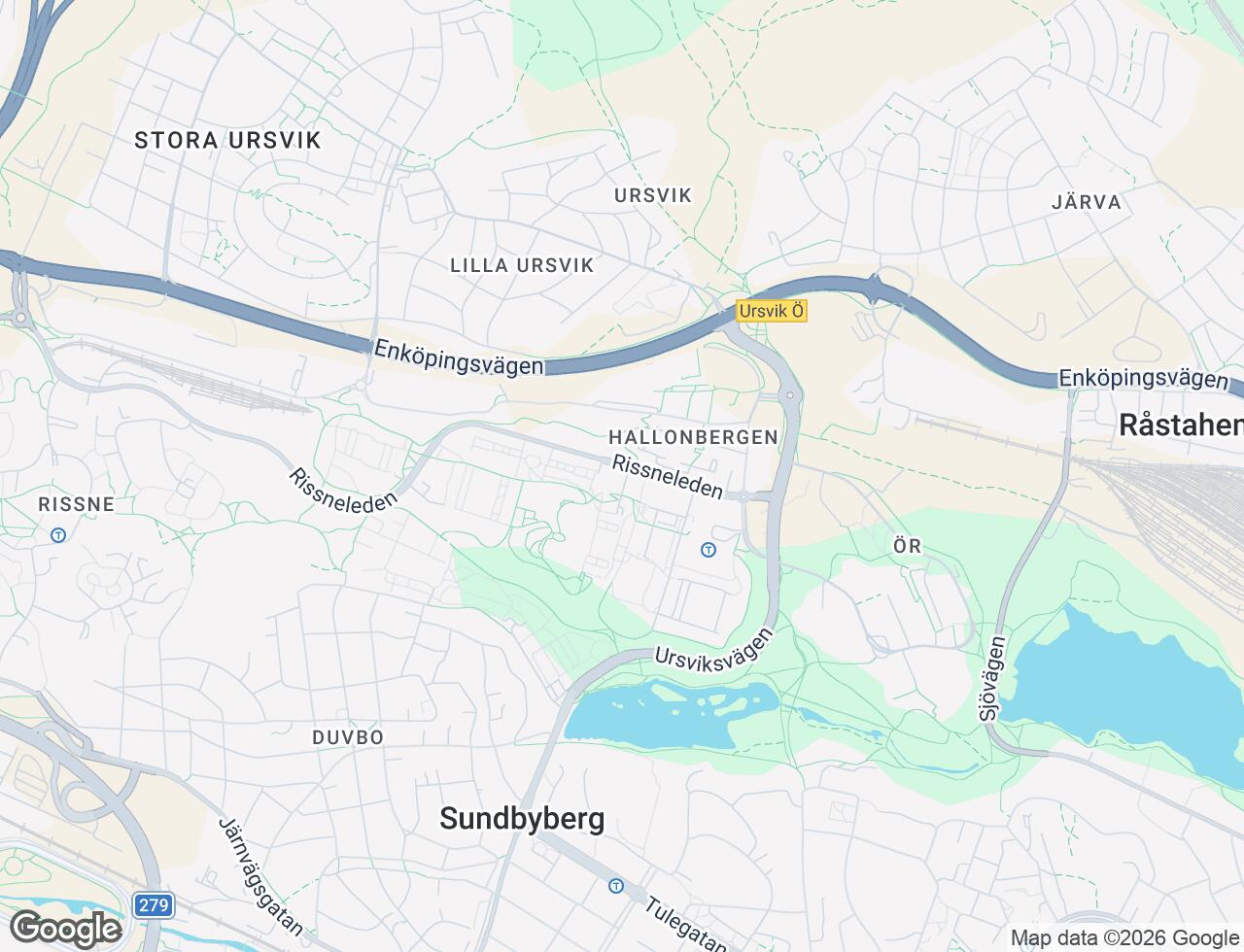 Karta över Hallonbergsvägen 2A i 53 Sundbyberg
