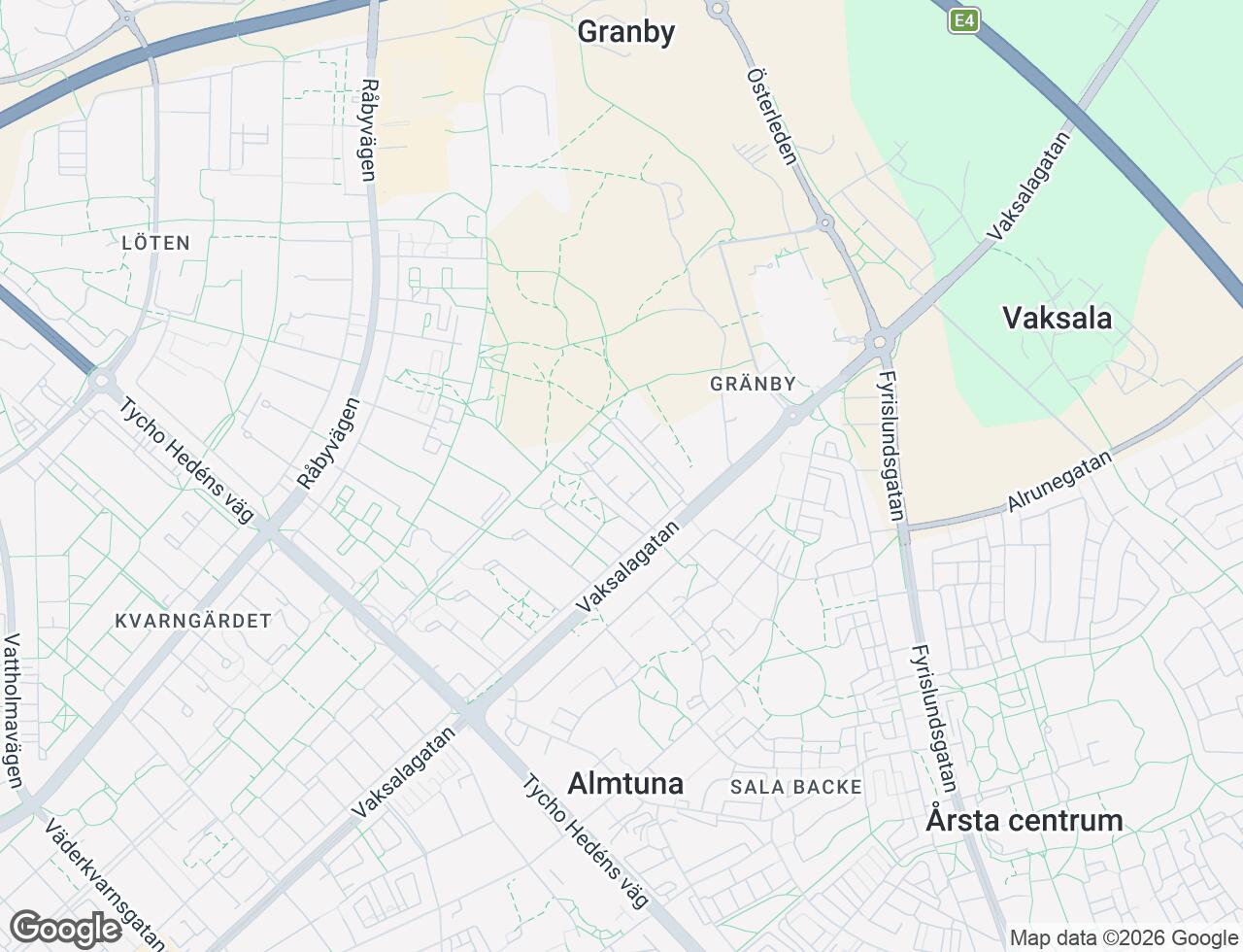 Karta över Tövädersgatan 7B i 31 Uppsala