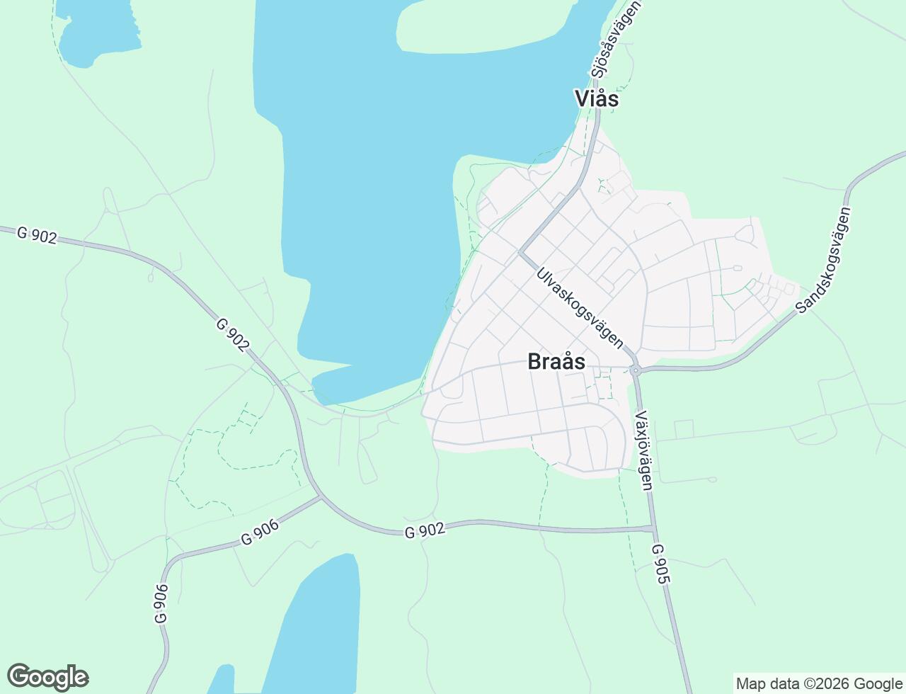 Karta över Sjösåsvägen 8F i 41 Braås