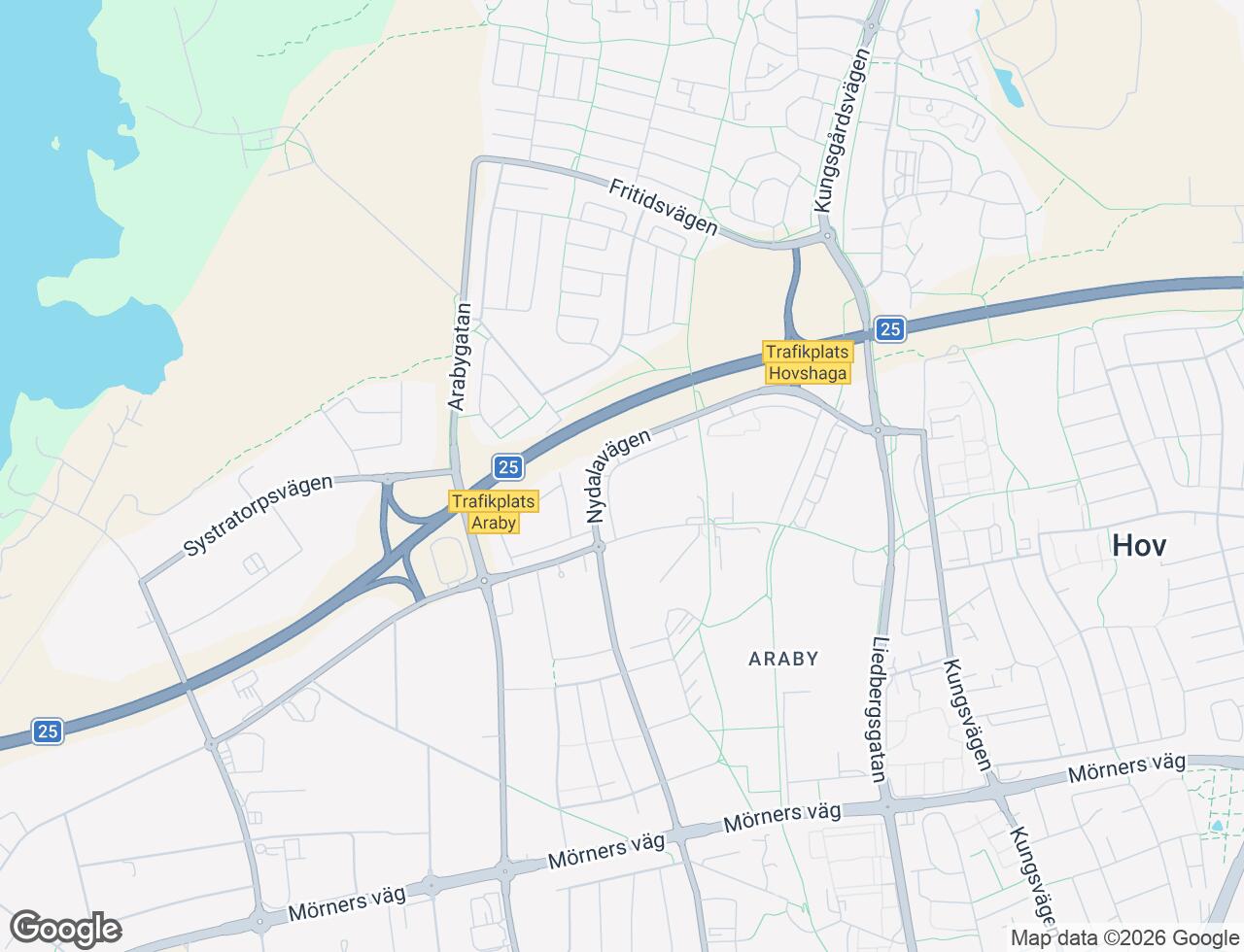Karta över Nydalavägen 4B i 48 Växjö