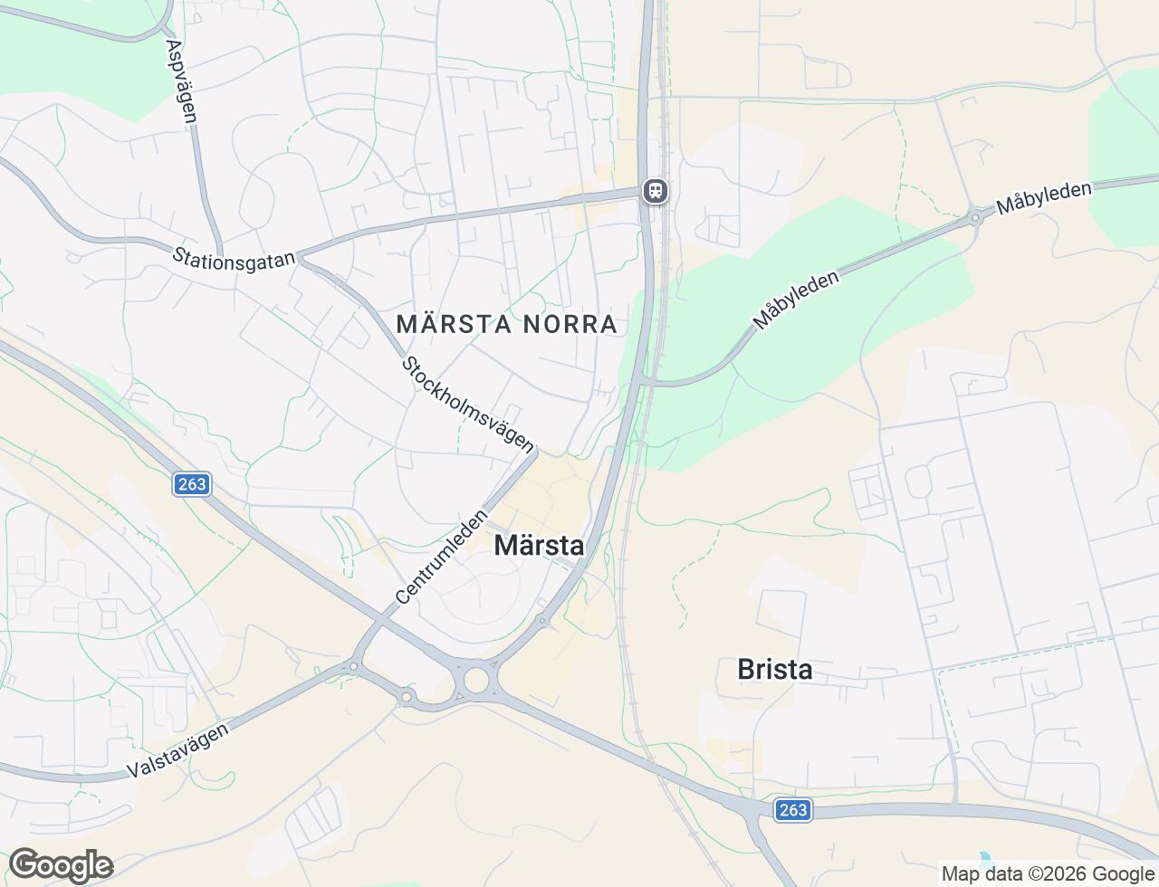 Karta över Södergatan 2D i 34 Märsta