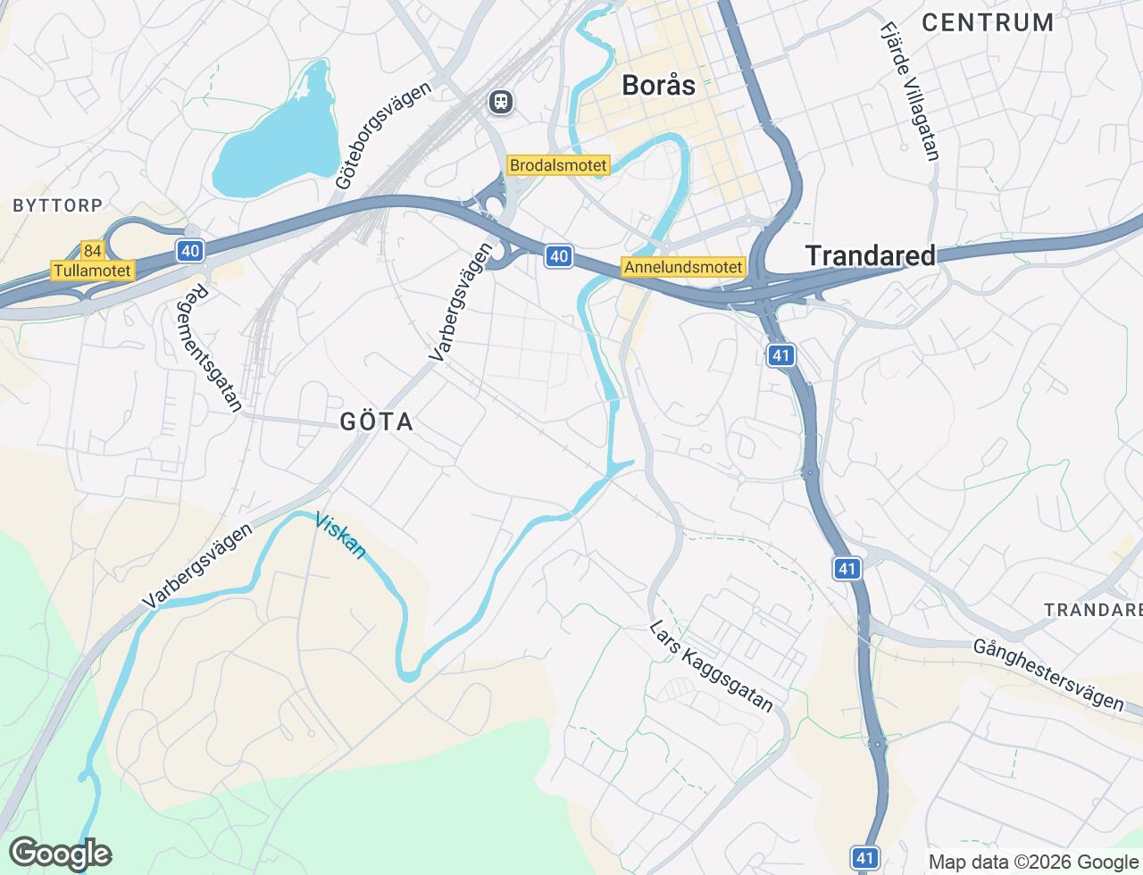 Karta över Alvestagatan 22 i 33 Borås