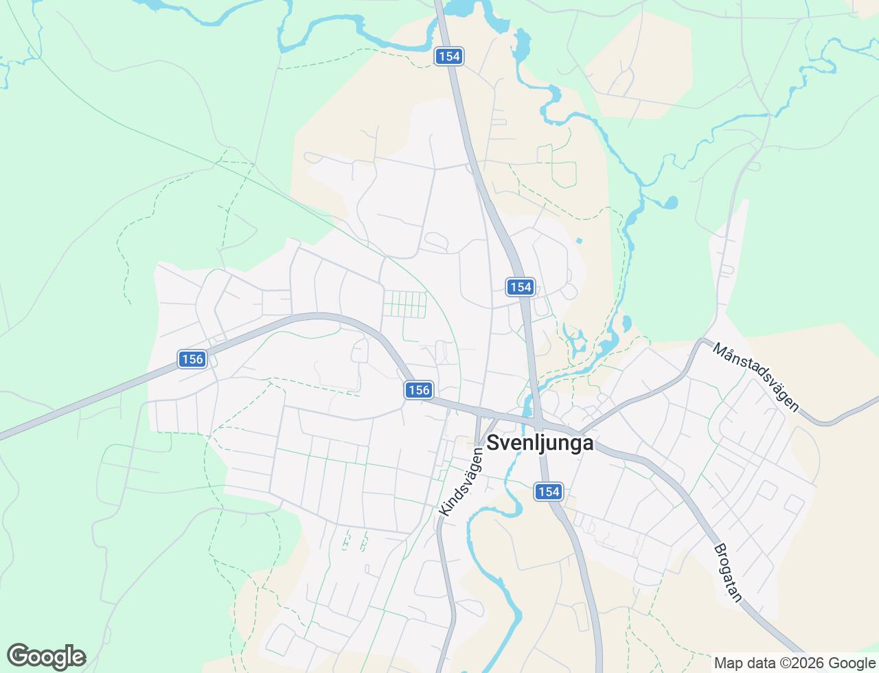Karta över Bäckemadsvägen 8H i 52 Svenljunga