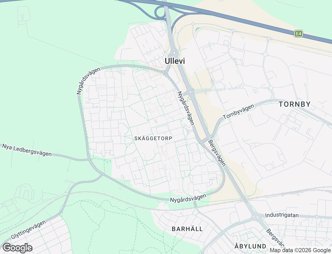 Karta över Skäggetorps centrum 8 i 44 Linköping