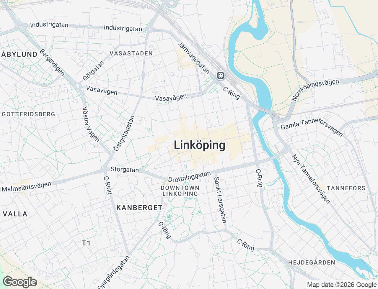 Karta över Linköping i Sverige