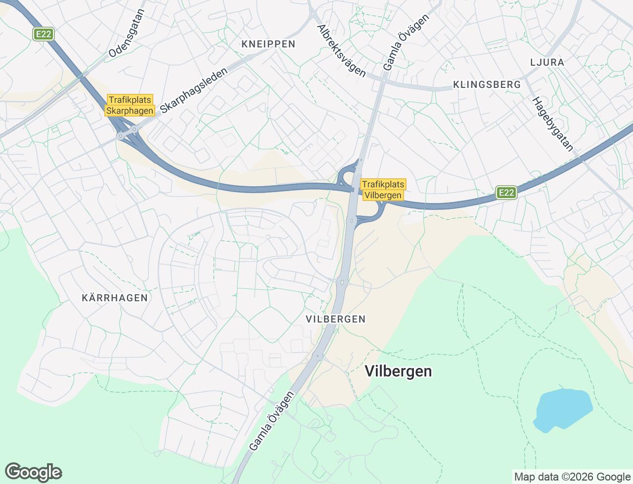 Karta över Vilbergsgatan 26 i 87 Norrköping