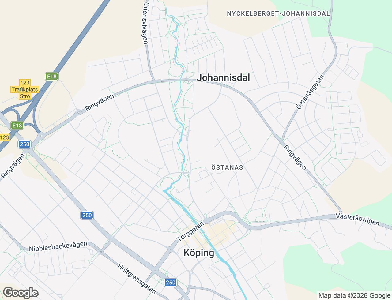 Karta över Tunadalsgatan 28B i 40 Köping