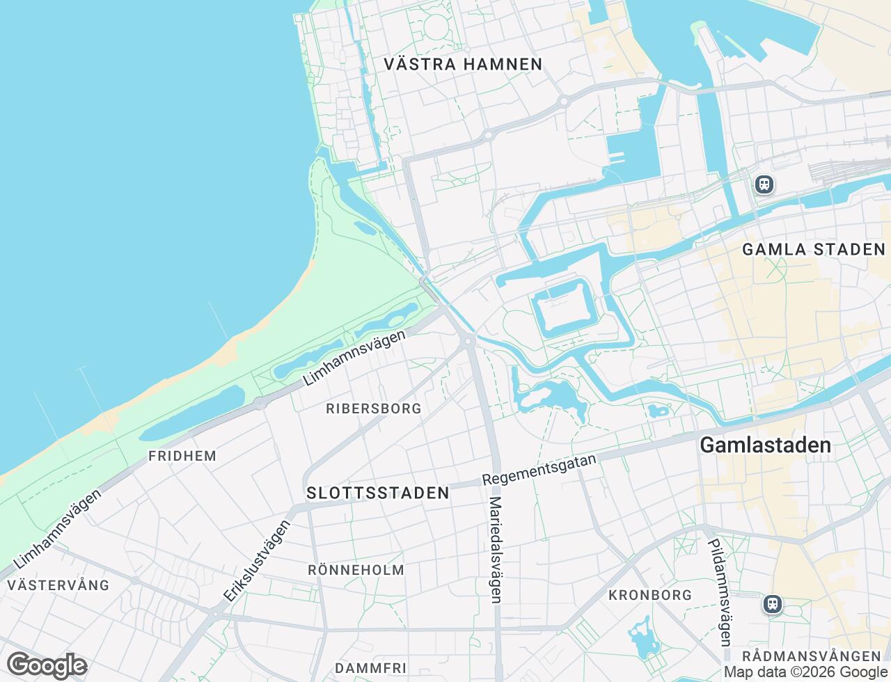 Karta över Tessins väg 1C i 58 Malmö