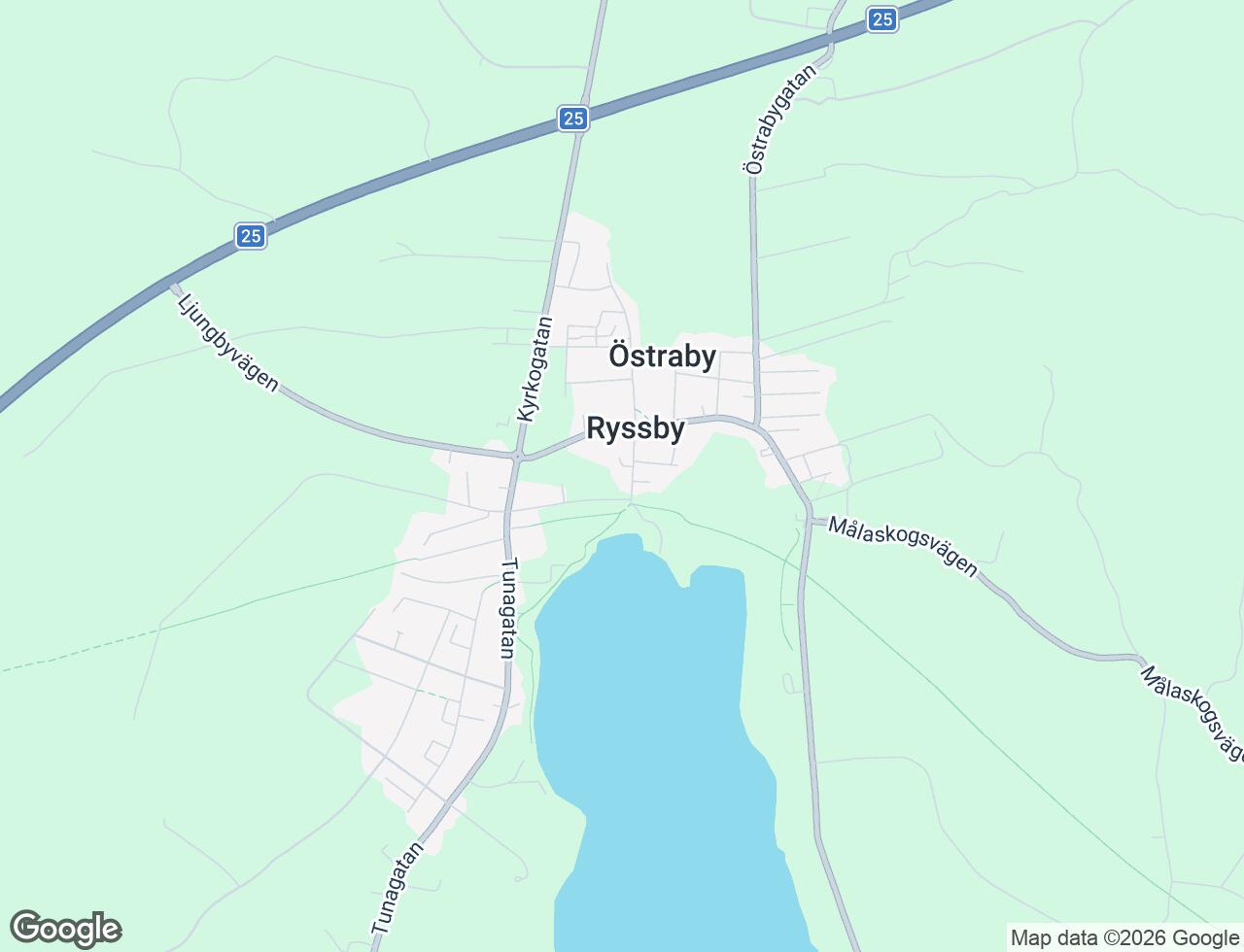 Karta över Storgatan 3 i 76 Ryssby