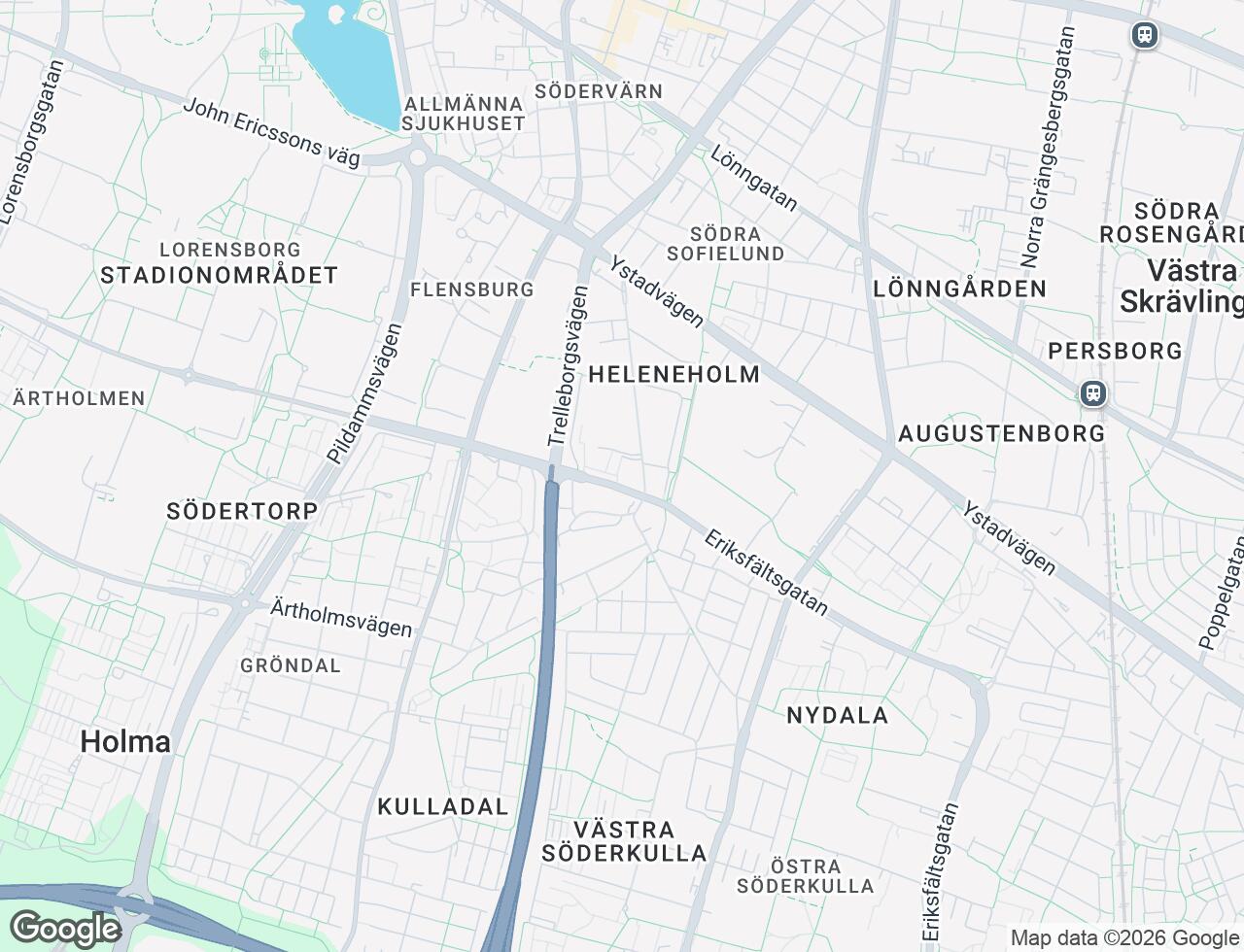 Karta över Eriksfältsgatan 16A i 32 Malmö