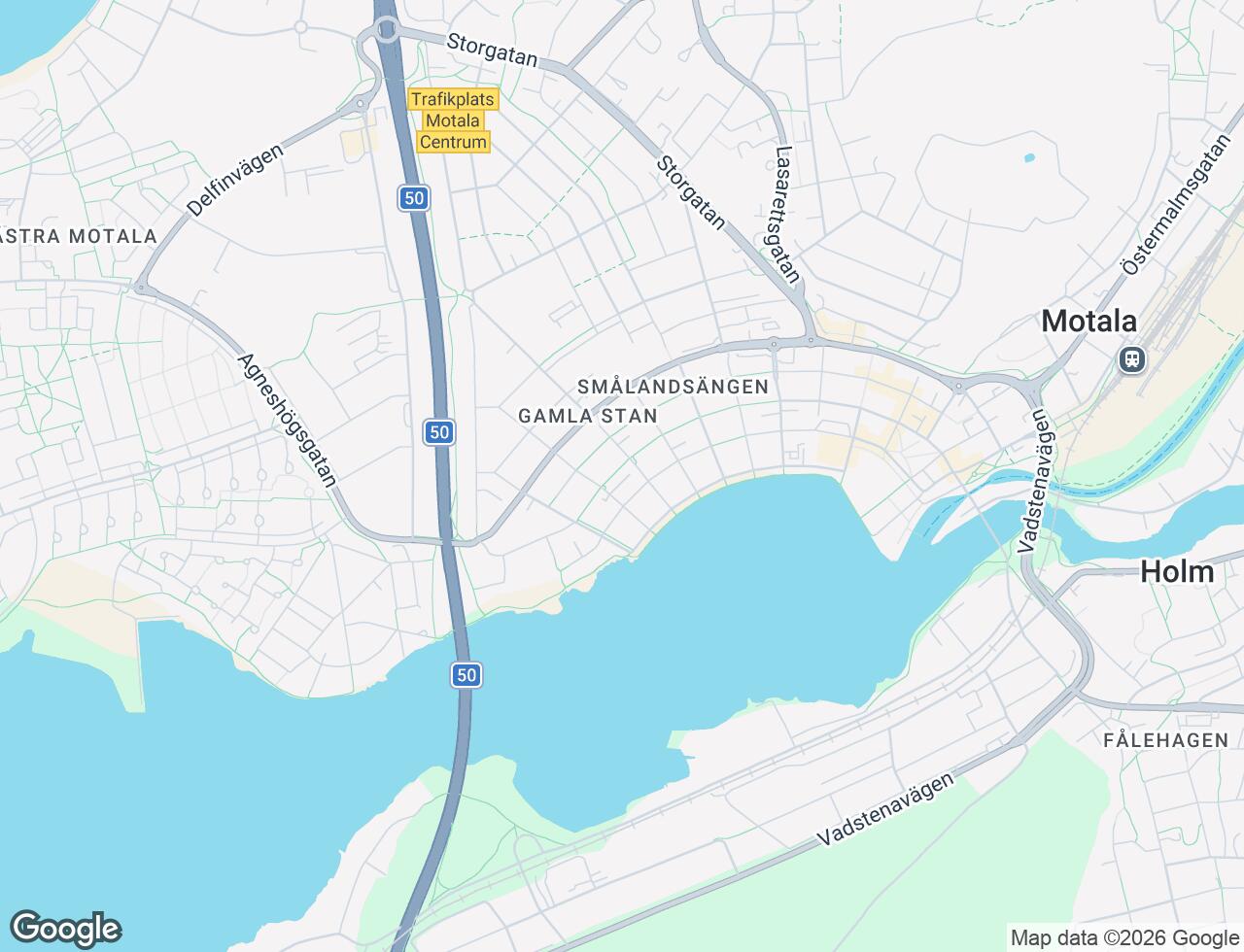 Karta över Bispmotalagatan 33L i 30 Motala