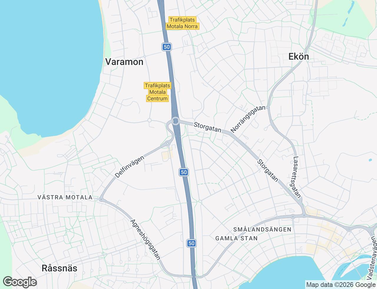 Karta över Norra Herrgårdsgatan 63B i 32 Motala