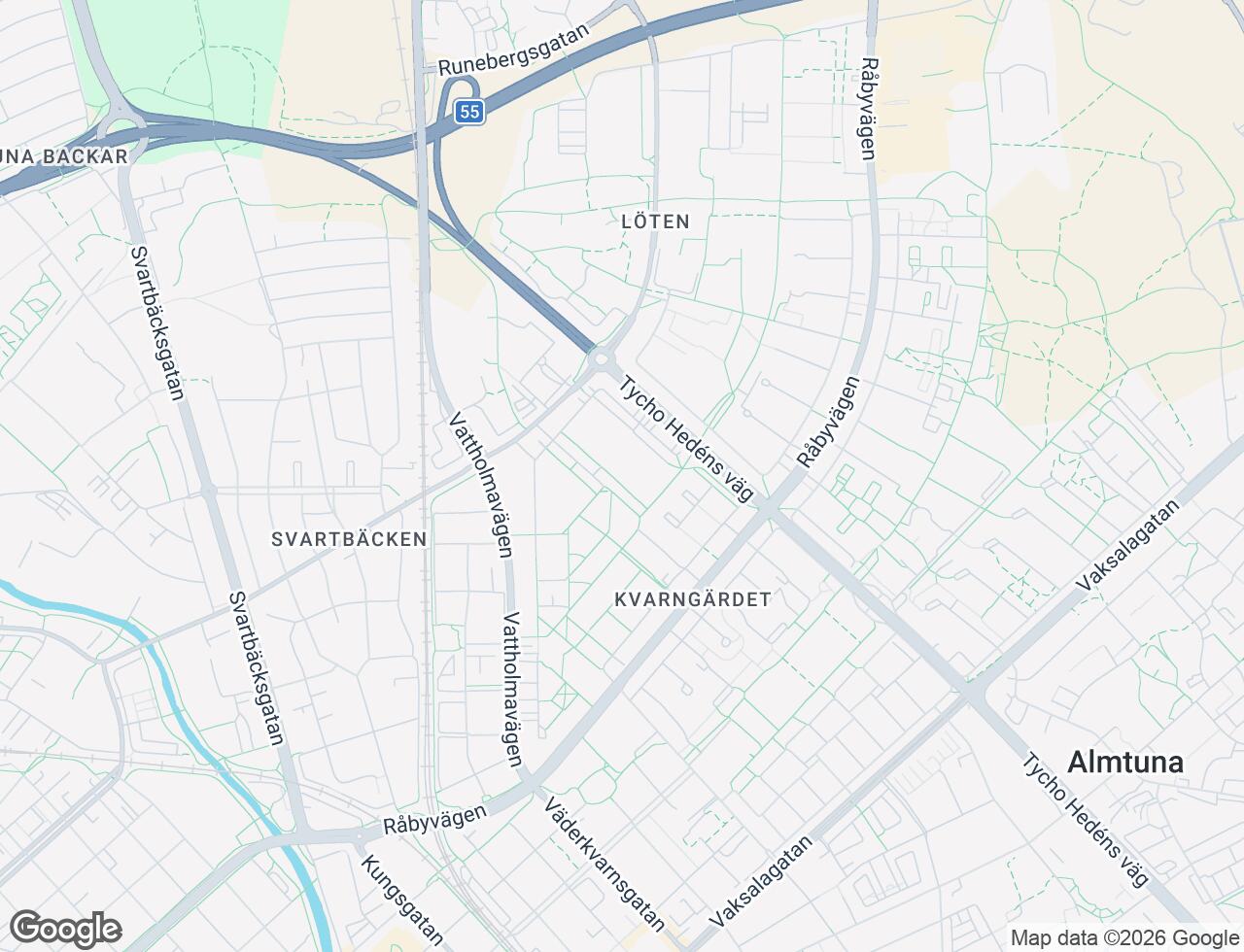 Karta över Kantorsgatan 72 i 24 Uppsala