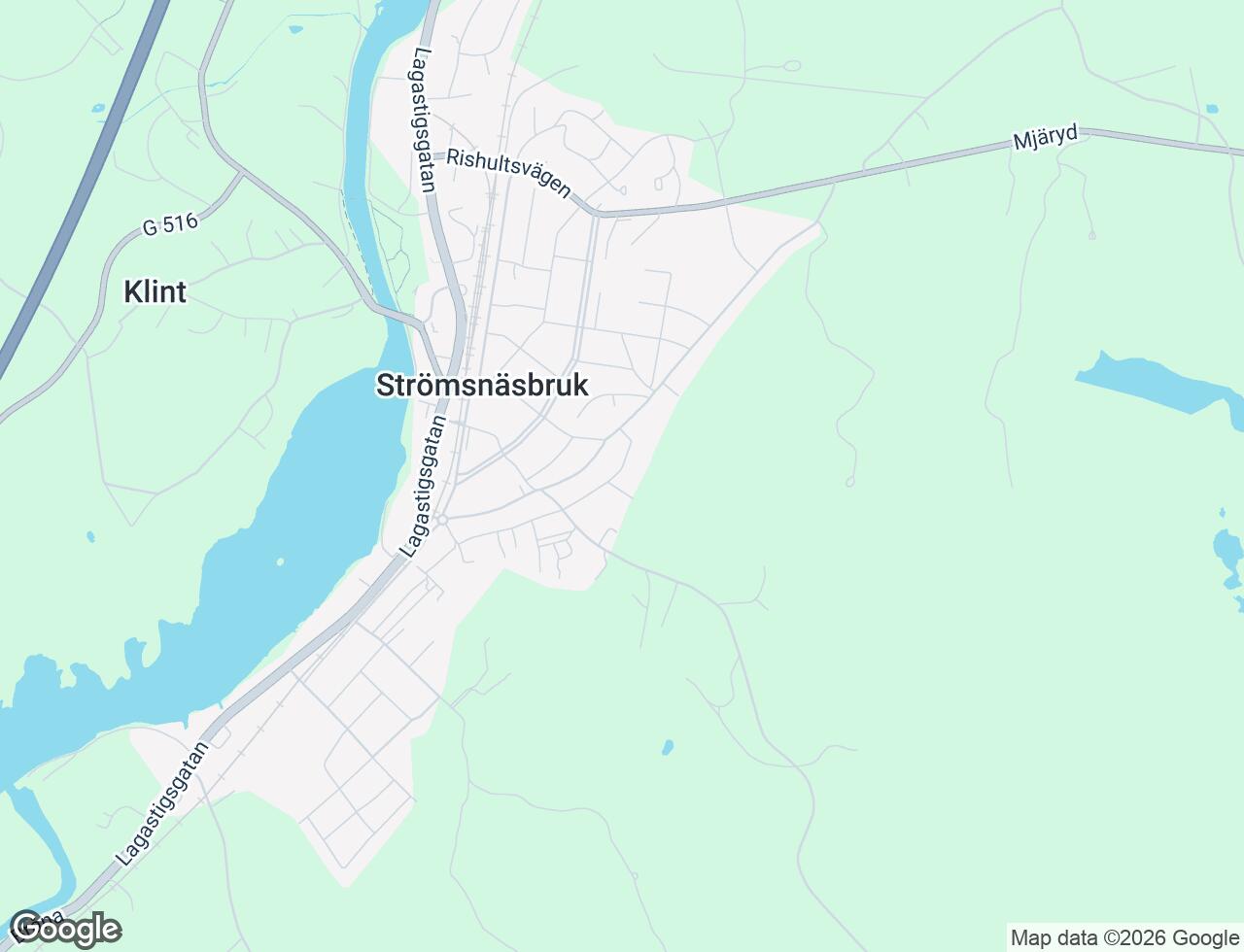 Karta över Sankt Sigfridsvägen 26B i 32 Strömsnäsbruk